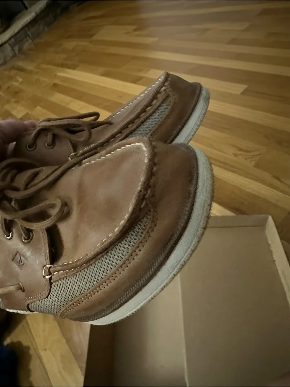 Sperry Surveyor 2-Eye Sonora Brown Leather Shoes 12W
